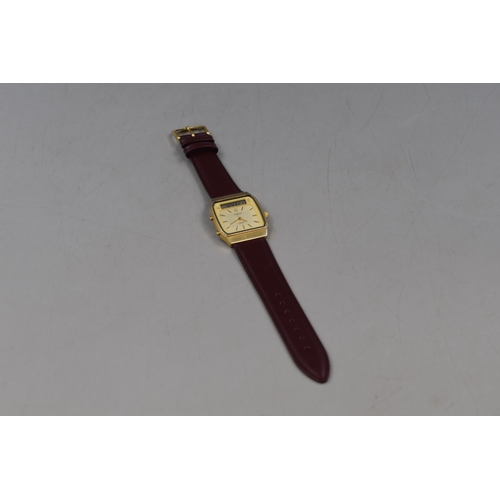 52 - Timex V Cell Quartz Watch with Leather Strap (Working)