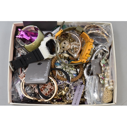 60 - A Tray of Designer Jewellery and Watches, Includes Casio.