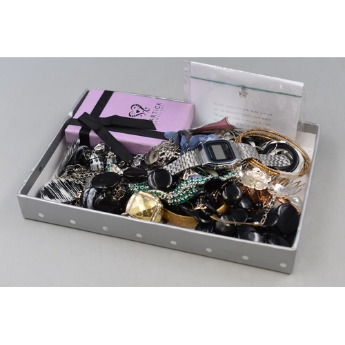 62 - A Tray of Assorted Designer Jewellery and Casio Watch.