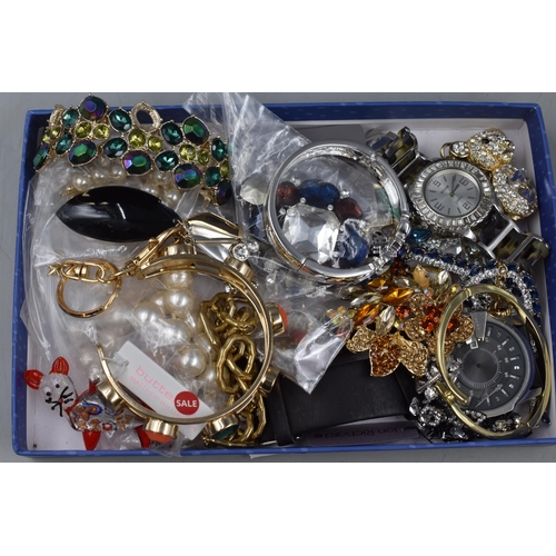 63 - A Tray of Assorted Designer Jewellery and Watches.