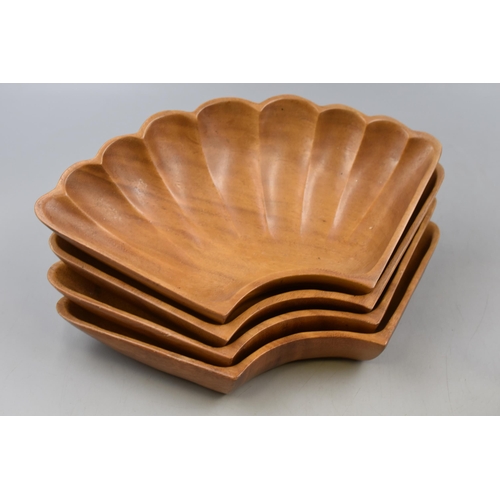 249 - Mid Century Teak Fish Themed Lazy Susan (48cm Dia)