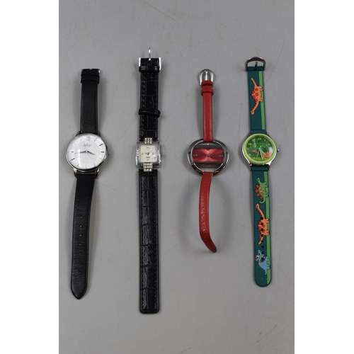 80 - Selection of 4 Watches including Lee Cooper, Pia, Dinasaur and More