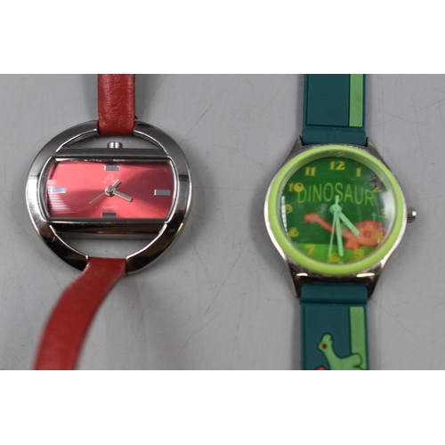 80 - Selection of 4 Watches including Lee Cooper, Pia, Dinasaur and More