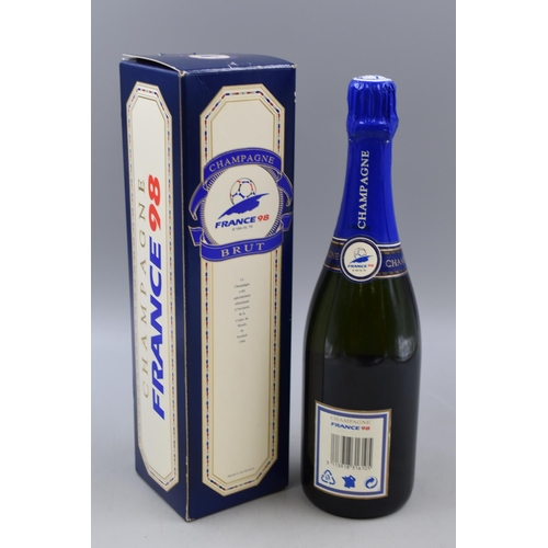 256 - New Unopened France 1998 World Cup Bottle of Champagne