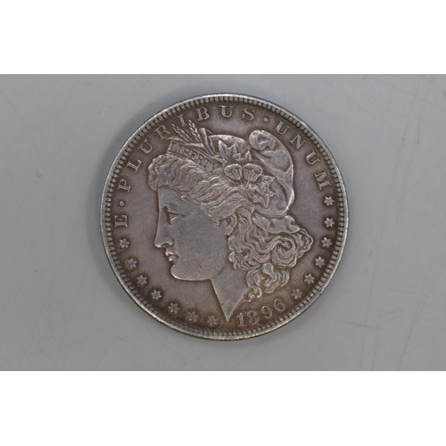 88 - USA 1896 Silver Morgan Dollar