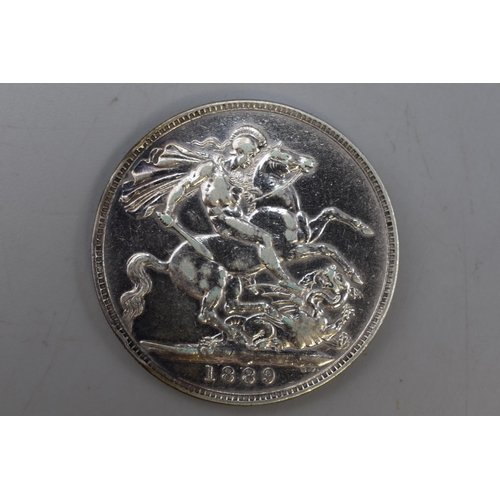 89 - Victoria 1889 Silver Crown