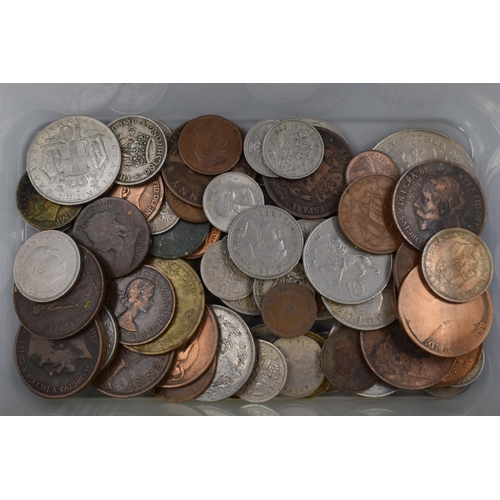 103 - A Tub of Assorted Worldwide Coinage and Notes