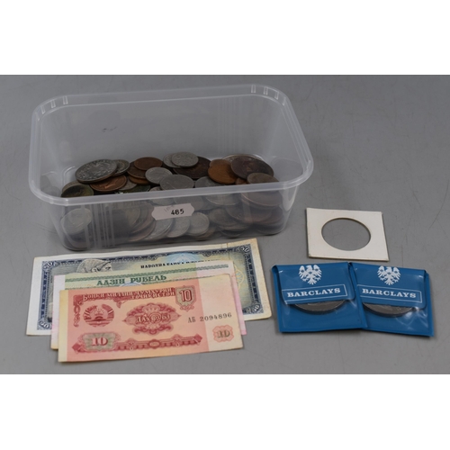 103 - A Tub of Assorted Worldwide Coinage and Notes