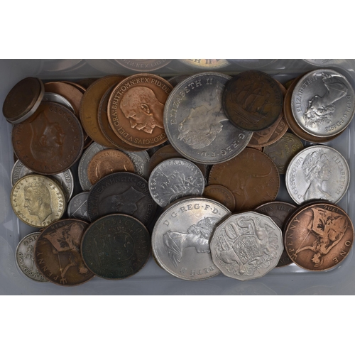 104 - A Tub of Assorted Worldwide Coinage and Notes