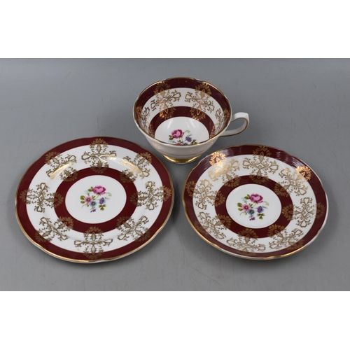 272 - Royal Grafton Bone China Five Trio's (Cup, Saucer and Plate) In Various Colours