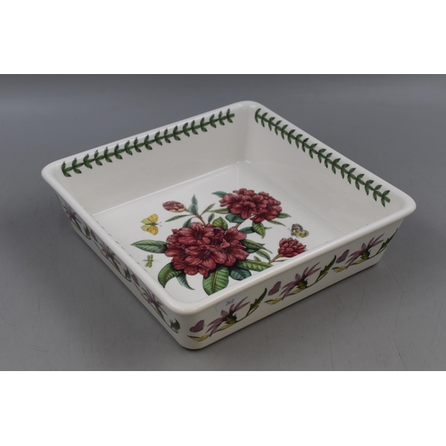 275 - Portmeirion Botanic Garden Deep Square Dish in Original Box (24cm x 24cm)