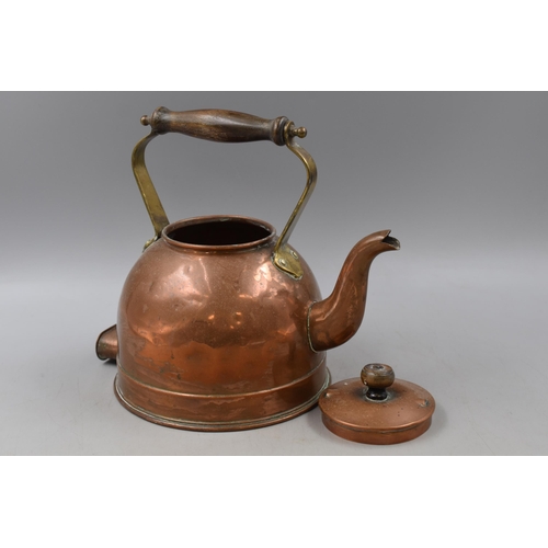 279 - Old Copper Electric Kettle and a Copper Kettle on Trivet