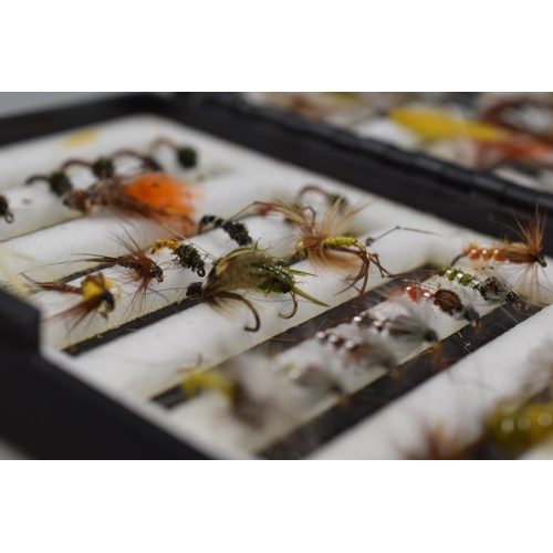 137 - A Selection of Fly Fishing Hooks, In John Goddard Case