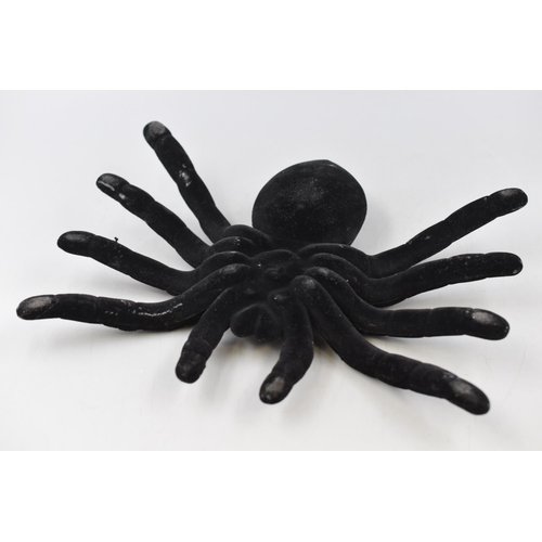 163 - A Large Black Felt Spider, Approx 9.5