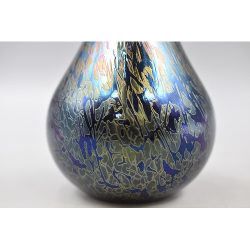 174 - Studio Art Glass Irridescent Vase (17cm)