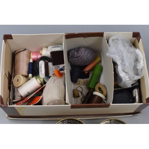 371 - Collection of Various Needlework Items to Include Various Cottons, Needles, Pins and More