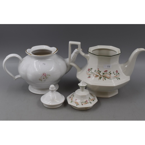 201 - Three Collectable Ceramic Teapots, Includes Eternal Beau, Bohemia and Other.