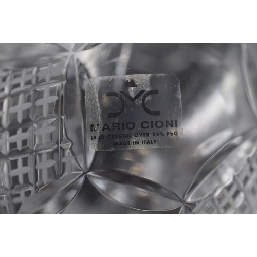 211 - Vintage Mario Cioni Italian Crystal 1990 World Cup Football Ornament approx 5.5