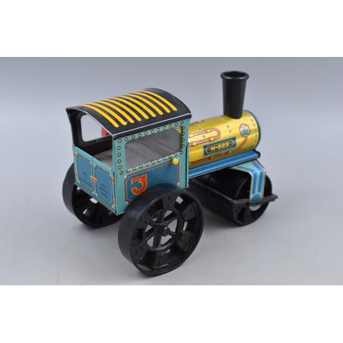 398 - Rare Vintage Tin Plate Toy Parni Valec Road Roller Strassenwalze.