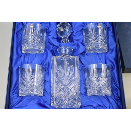 219 - A Boxed Gleneagles Crystal Set, Includes Four Whiskey Glasses and A Crystal Decanter