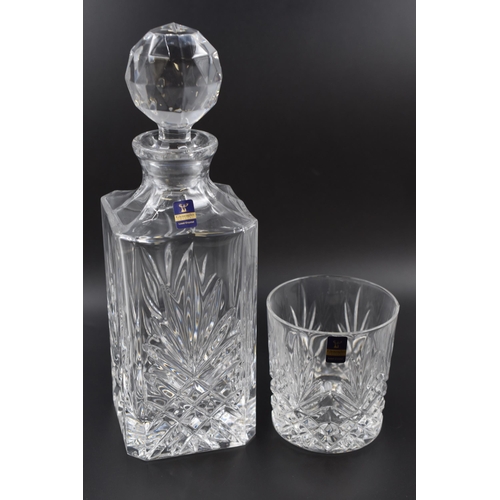 219 - A Boxed Gleneagles Crystal Set, Includes Four Whiskey Glasses and A Crystal Decanter