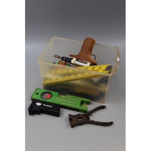 577 - Mixed Lots Of Tools Including Uniross Battery Tester, Soldering Iron Torch (Untested), L.S. Starrett... 