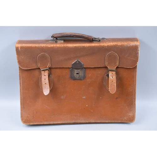 594 - Vintage Leather Satchel