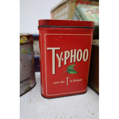 625 - A Selection of Vintage Tins. Includes Band-Aid, Typhoo, Bulwark and More.