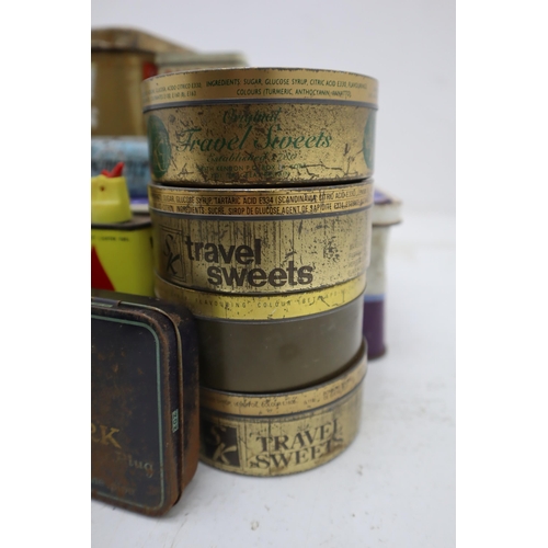 625 - A Selection of Vintage Tins. Includes Band-Aid, Typhoo, Bulwark and More.