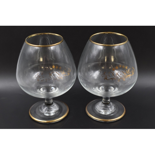 635 - Various Glasses Including 2 Gold Rim 