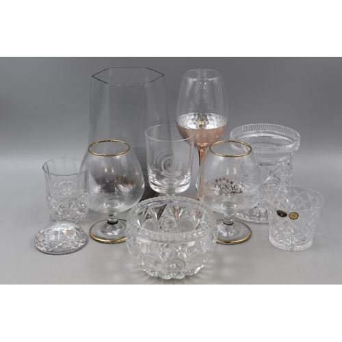 635 - Various Glasses Including 2 Gold Rim 