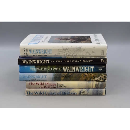 629 - A Selection of Hardback Walkers Books, Includes Wainwright and David Bellamy.