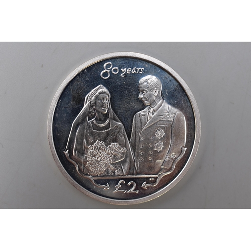 110 - A 2006 South Georgia and The Sandwich Isles Silver £2 Coin, Wedding of Elizabeth and Philip