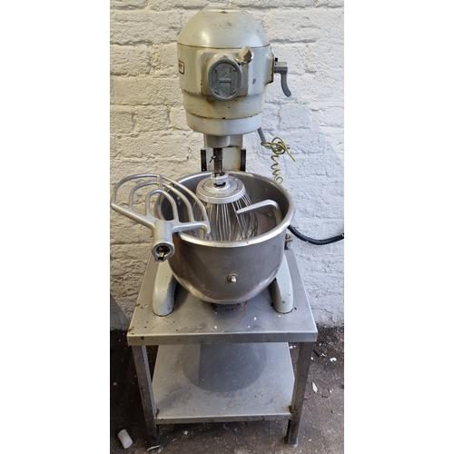 346A - Hobart Commercial Mixer With Bowl and Attachments. Removed From a Decommissioned Kitchen. Working Be... 