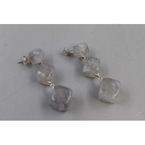 32 - Four pairs of Boxed Silver Earrings