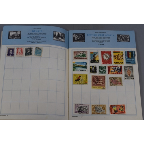 345 - Four Trusty Worldwide Stamp Albums, Containing a Selection of Worldwide Stamps.