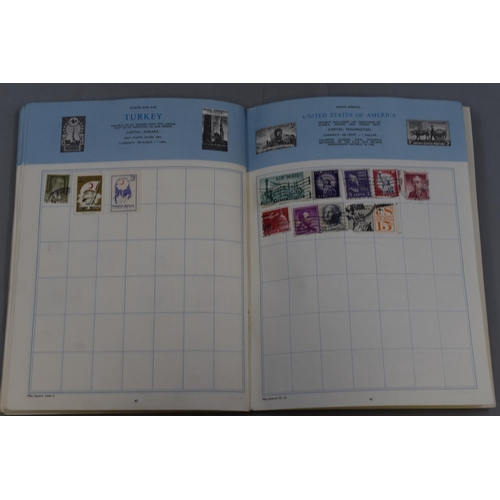 345 - Four Trusty Worldwide Stamp Albums, Containing a Selection of Worldwide Stamps.