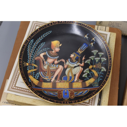 418 - Selection of 4 Boxed collectors Plates including Pao-Chai, Legends of Tutankhamun, Viking, Royal Alb... 