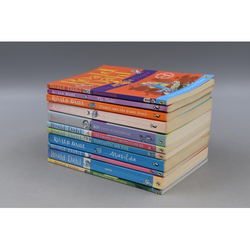 489 - A Selection of Eleven Roald Dahl Books, Includes 'The Twits', 'James and The Giant Peach', And More.