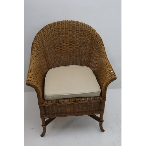 497 - Two Wicker Armchairs one with Cushion