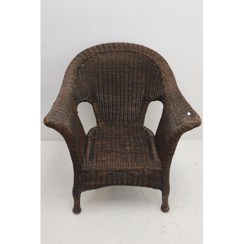 497 - Two Wicker Armchairs one with Cushion