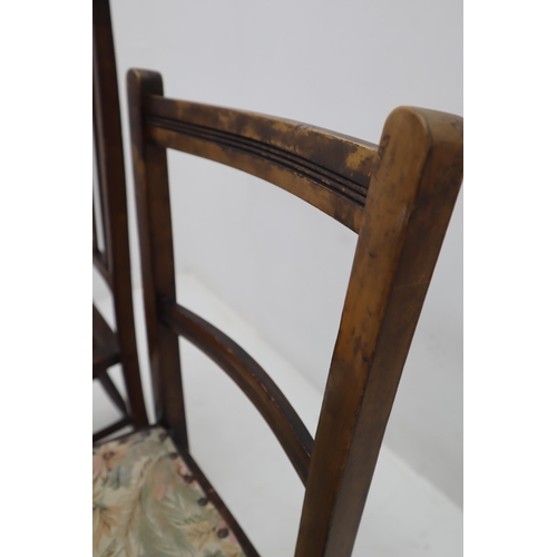 499 - Two Vintage Wooden Bedroom Chairs, Approx Tallest Approx 35