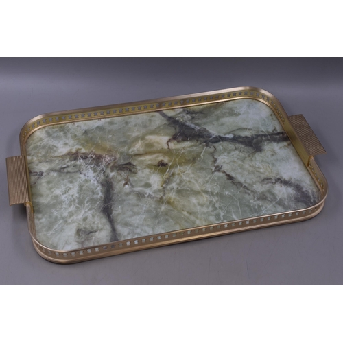 506 - Vintage Grosvenor Marble Design Serving Tray approx 20