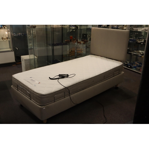 511 - Electric Control Dual Actuator Adjustable Single Bed and Mattress  with a adjustable unit which can ... 