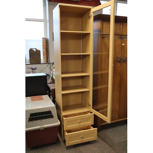 541 - Glass Fronted Display unit with two Drawers and internal shelves (80