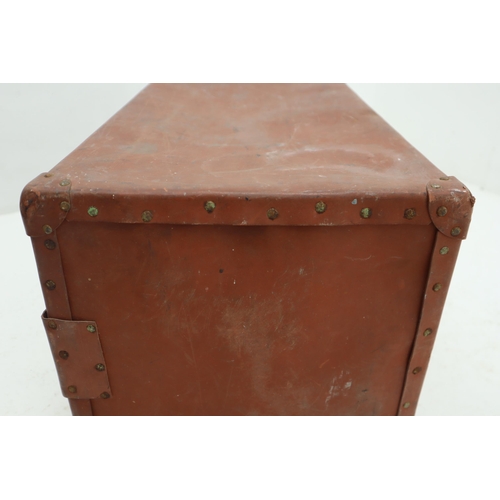 544 - A Vintage Red Plastic Storage Trunk, Approx 15