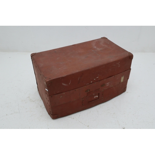 544 - A Vintage Red Plastic Storage Trunk, Approx 15