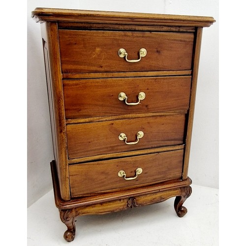 546 - Vintage Chest of Four Brass Handled Drawers Approx. 25.5