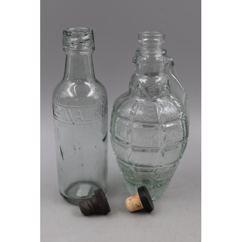 599 - Selection of Vintage Glassware with two Blob Topped Bottles, including Ross Munro & Co and W Simpson... 