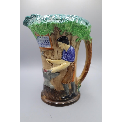 28 - Antique Burleigh Ware Jug Entitled “The Village Blacksmith”. Approx. 9 Inch.